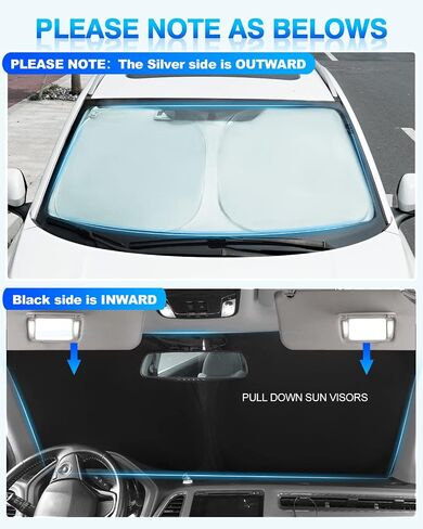 KUST Windshield Sunshade for Nissan Titan 2020-2023 2024 Window Shade Sun Visor Cover Foldable Blocks UV Rays Keep Your Car Cooler in Saudi Arabia