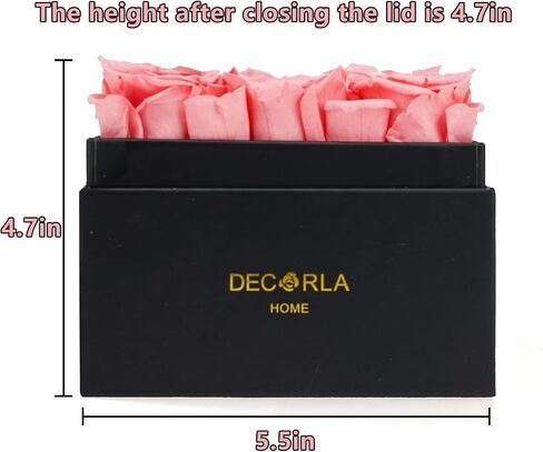 Valentines Day Decor Gifts Handmade Preserved Rose Box, Long Lasting Eternal Life Real Roses, Perfect for Mothers Day Anniversary Birthday(9 Roses, Peach Pink) in Saudi Arabia