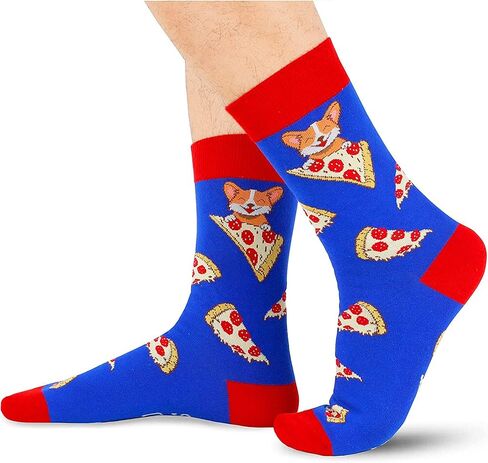 HAPPYPOP Men's Taco Socks Popcorn Pizza Socks, Funny Taco Gifts Popcorn Gift, Food Socks in Kuwait