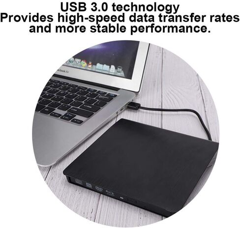 Optical Drive Case, USB 3.0 External Drive Box, CD Drive Enclosure, External ODD / HDD Interchanger Box, Optical Drive Driver Housing(Black) in Saudi Arabia
