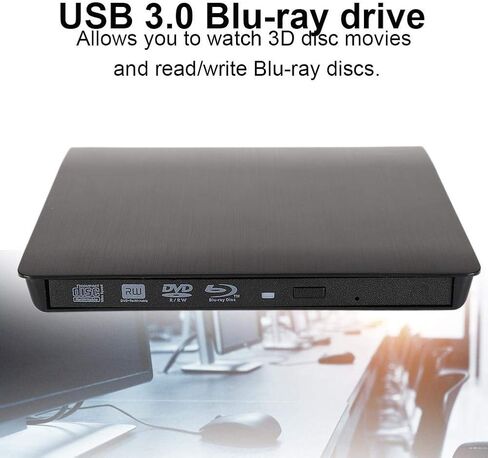 Optical Drive Case, USB 3.0 External Drive Box, CD Drive Enclosure, External ODD / HDD Interchanger Box, Optical Drive Driver Housing(Black) in Saudi Arabia