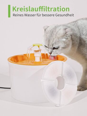 Anka Cat Water Fountain Filter, 8 Packs Replacement Filters for for 84oz/2.5L Automatic Pet Fountain, Cat Dog Pet Filters for Water Dispenser, 4-layer Filtration in Saudi Arabia
