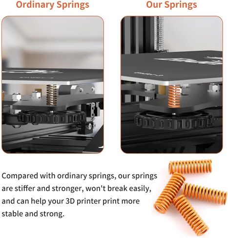 Creality Official Capricorn Bowden PTFE Tube 1.75mm 1 Meter 3D Printer Accessories Kit و4 قطع زنبرك على مستوى السرير لـ Ender 3/3 V2/3 Pro/5/5 S1 Ender 3 Neo/3 V2 Neo/3 Max Neo K1/K1 Max/ طابعة K1C ثلاثية الأبعاد in Kuwait