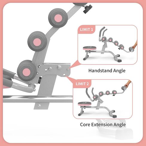 كرسي تمرين تويست من ليك فيتنس مع أسطوانة إسفنجية لتدريب القوة الأساسية والبطن، واسترخاء الظهر، ومقعد دوار 360 درجة in Kuwait