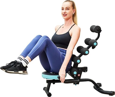 Leikefitness Exercise Twist Workout Chair with Foam Roller for Core & Abdominal Strength Training,Back Relax Back Stretching 360° Rotating Seat in Saudi Arabia