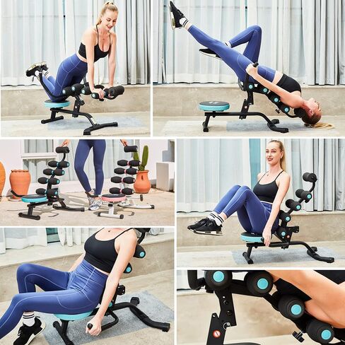 Leikefitness Exercise Twist Workout Chair with Foam Roller for Core & Abdominal Strength Training,Back Relax Back Stretching 360° Rotating Seat in Saudi Arabia