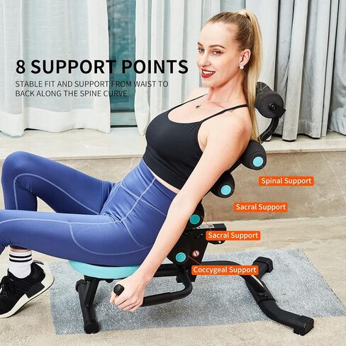 Leikefitness Exercise Twist Workout Chair with Foam Roller for Core & Abdominal Strength Training,Back Relax Back Stretching 360° Rotating Seat in Saudi Arabia