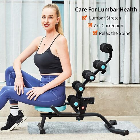 Leikefitness Exercise Twist Workout Chair with Foam Roller for Core & Abdominal Strength Training,Back Relax Back Stretching 360° Rotating Seat in Saudi Arabia