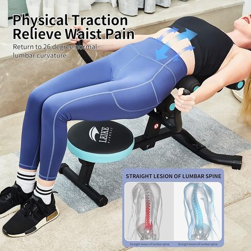 Leikefitness Exercise Twist Workout Chair with Foam Roller for Core & Abdominal Strength Training,Back Relax Back Stretching 360° Rotating Seat in Saudi Arabia