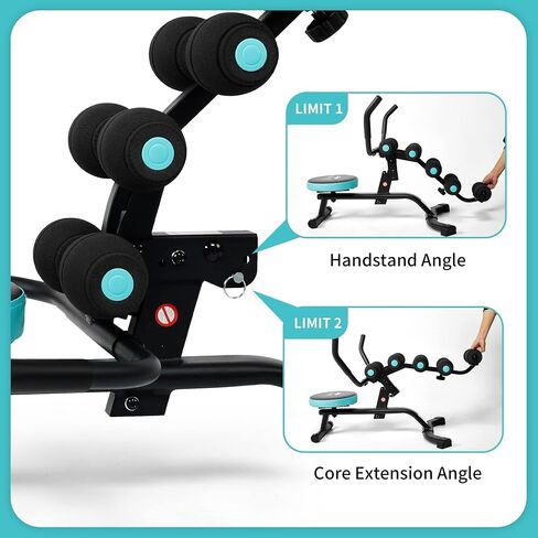 Leikefitness Exercise Twist Workout Chair with Foam Roller for Core & Abdominal Strength Training,Back Relax Back Stretching 360° Rotating Seat in Saudi Arabia
