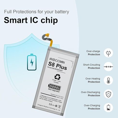 بطارية Galaxy S8 Plus، بطارية بديلة عالية السعة 5000 مللي أمبير في الساعة لهاتف Samsung Galaxy S8 Plus SM-G955 G955V G955A G955T G955P G955R4 G955F مع أدوات إصلاح، EB-BG955ABE in Kuwait
