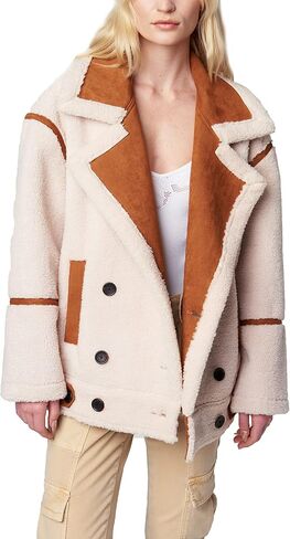 [BLANKNYC] womens Long Sherpa Bonded JacketJacket in Saudi Arabia