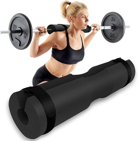 Barbell Pad, 17 * 3.5 in Foam Sponge Squat Bar Cushion Pad Hip Thrust Pad Neck Shoulder Protective Pad for Squats, Lunges, Hip Thrusts, Weight Lifting, fit Standard and Olympic Bars. in Saudi Arabia