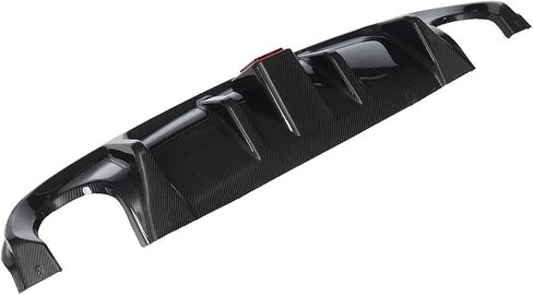 Rear Bumper Lip Spoiler Diffuser Splitter For Infiniti Q50 2014-2017 with Light Carbon Fiber Pattern in Saudi Arabia