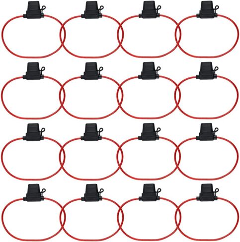 WMYCONGCONG 20 PCS 14 AWG Standard Regular Inline Blade Fuse Holder with Waterproof Cover for ATC/ATO Car Boat Truck Auto Use (Standard Size) in Saudi Arabia