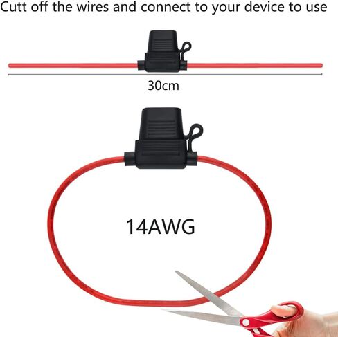 WMYCONGCONG 20 PCS 14 AWG Standard Regular Inline Blade Fuse Holder with Waterproof Cover for ATC/ATO Car Boat Truck Auto Use (Standard Size) in Saudi Arabia