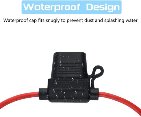 WMYCONGCONG 20 PCS 14 AWG Standard Regular Inline Blade Fuse Holder with Waterproof Cover for ATC/ATO Car Boat Truck Auto Use (Standard Size) in Saudi Arabia