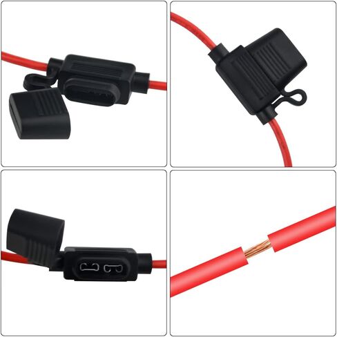 WMYCONGCONG 20 PCS 14 AWG Standard Regular Inline Blade Fuse Holder with Waterproof Cover for ATC/ATO Car Boat Truck Auto Use (Standard Size) in Saudi Arabia