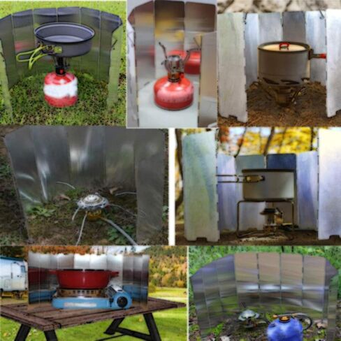 Folding Stove Windscreen Outdoor Camping Stove Windshield with Carrying Bag in Kuwait