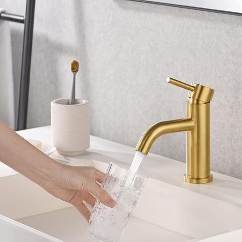 Bathroom Faucets, 4 Inch Centerset Bathroom Faucet 2 Handle Faucet for Bathroom Sink with 2 and 3 Hole, Lead-Free Faucets for Bathroom Sink Vanity Rv in Saudi Arabia
