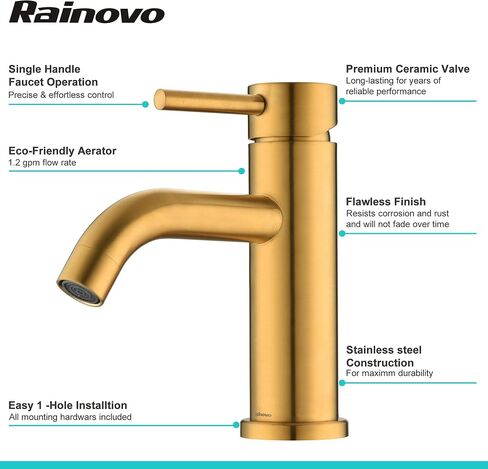 Bathroom Faucets, 4 Inch Centerset Bathroom Faucet 2 Handle Faucet for Bathroom Sink with 2 and 3 Hole, Lead-Free Faucets for Bathroom Sink Vanity Rv in Saudi Arabia