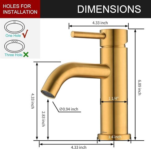 Bathroom Faucets, 4 Inch Centerset Bathroom Faucet 2 Handle Faucet for Bathroom Sink with 2 and 3 Hole, Lead-Free Faucets for Bathroom Sink Vanity Rv in Saudi Arabia