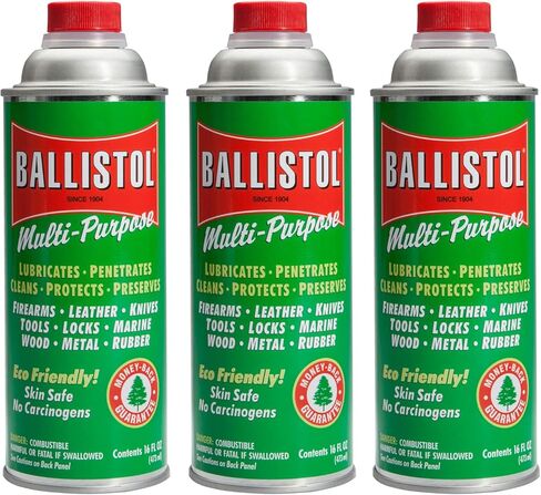 باليستول، زيوت التشحيم متعددة الأغراض، غير الهباء الجوي، 16 أوقية. يمكن رش الزناد ثلاث عبوات BO1200763، بدون بخاخ، (عبوة من 3 قطع) in Kuwait