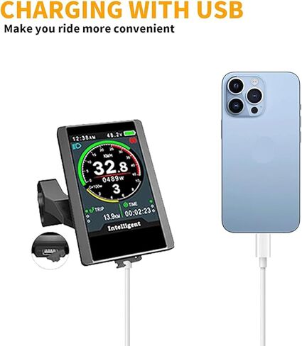 HIEBIKE BAFANG Intelligent Display for Ebike : 850C 860C DP-C18 600C 750C Touch Screen T1 for Bafang BBS01 BBS02 BBSHD Electric Mid Drive Kit in Saudi Arabia