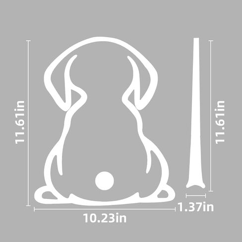 2PCS Car Dog Rear Wipers Windshield Window Decals, Funny Cartoon Puppy Dog Moving Tail Stickers, Auto Docoration Waterproof Cute Animal Dog Waving Tail Wiper Sticker for SUV Truck Van (White) in Saudi Arabia