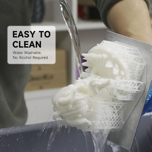 Water Washable 3D Printer Resin, UV-Curing 405nm Photopolymer Resin, Upgraded Formula 3D Printing Resin with Low Odor and Super Easy to Clean -5000g,White in Saudi Arabia