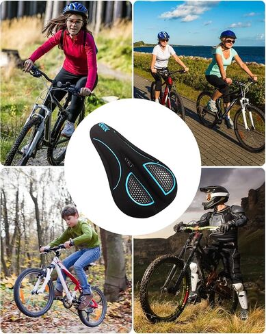 Bike Seat Cover for Men & Women Comfort, Narrow Bike Seat Cushion Cover, Padded Seat Cover for Bike, Soft Bicycle Seat Covers for BMX, Exercise Bikes, Indoor and Outdoor Cycling Seat Cover in Saudi Arabia