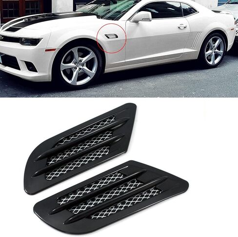 1 Pair Auto SUV Universal Car Side Mesh, Universal Car Side Mesh, Vent Air Flow Fender Decoration Sticker, Car Side Mesh Vent Decoration Fit for All Cars (Carbon Fiber) in Kuwait