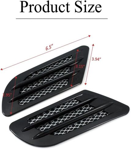1 Pair Auto SUV Universal Car Side Mesh, Universal Car Side Mesh, Vent Air Flow Fender Decoration Sticker, Car Side Mesh Vent Decoration Fit for All Cars (Carbon Fiber) in Kuwait