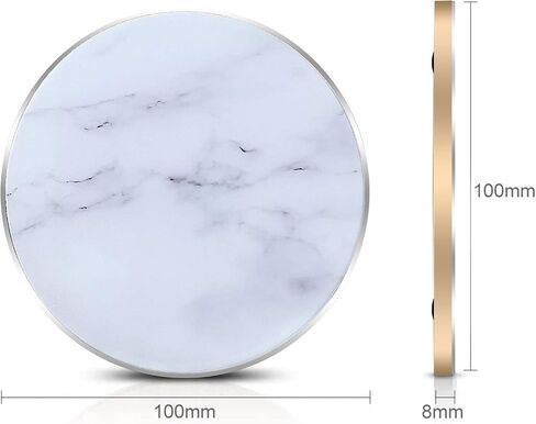Marble Wireless Fast Charging Pad Qi Wireless Charging Base Marble Wireless Charger for iPhone 15 Pro Max/15 Pro/14 Pro Max/13 Pro Max/Galaxy Z Flip 5/Z Fold 5/S24 Ultra/S23 Ultra More Qi Devices in Saudi Arabia