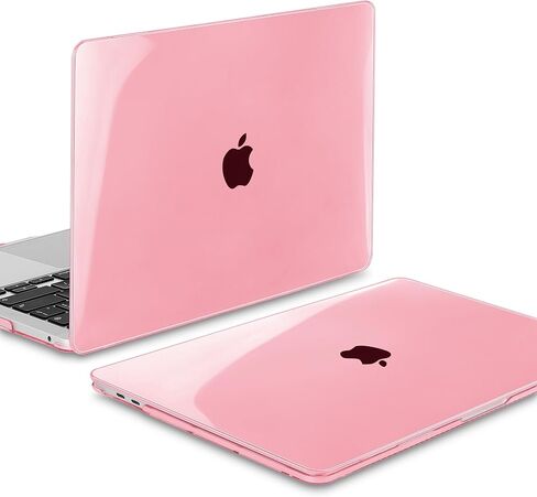 Mektron for MacBook Pro 13 inch Case 2022 2021 2020 Release A2338 M2 M1 A2289 A2251, Clear Plastic Hard Shell Cover with Touch Bar Touch ID for 13 in MacBook Pro, A-Pink in Kuwait
