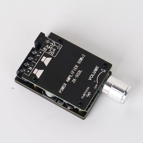 2 × 50 وات وحدة بلوتوث 5.0، لوحة مضخم صوت صغير، 5 فولت - 24 فولت، تدور لضبط مستوى الصوت، مصدر طاقة ثابت 470 فائق التوهج، مناسب للمنزل بنفسك in Kuwait