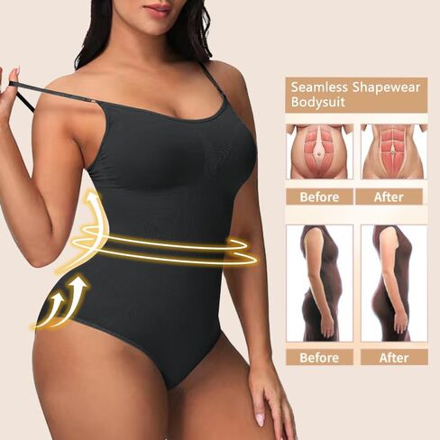 Shapewear Bodysuit for Women Tummy Control Seamless Brief Thong Body Shaper Tank Top in Saudi Arabia