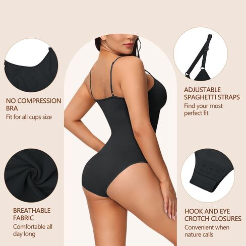 Shapewear Bodysuit for Women Tummy Control Seamless Brief Thong Body Shaper Tank Top in Saudi Arabia