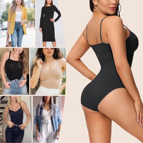 Shapewear Bodysuit for Women Tummy Control Seamless Brief Thong Body Shaper Tank Top in Saudi Arabia
