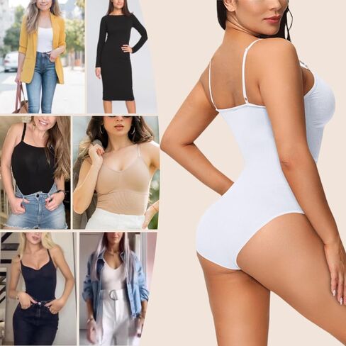 Shapewear Bodysuit for Women Tummy Control Seamless Brief Thong Body Shaper Tank Top in Saudi Arabia
