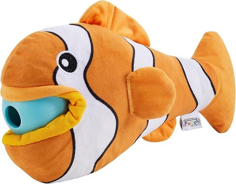 Outward Hound Nina Ottosson Big Mouthz Interactive Plush Dog Puzzle with Treat Ball, Clown Fish, Orange in Saudi Arabia