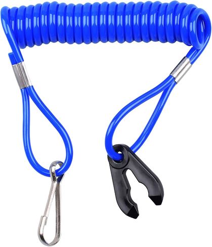 Heymaillc 2Pcs Boat Engine Motor Kill Stop Switch Outboard Engine Ignition Emergency Kill Stop Switch Key Lanyard Rope Clip Emergency Safety for Yamaha Honda Tohatsu PWC Jet Ski Blue in Saudi Arabia