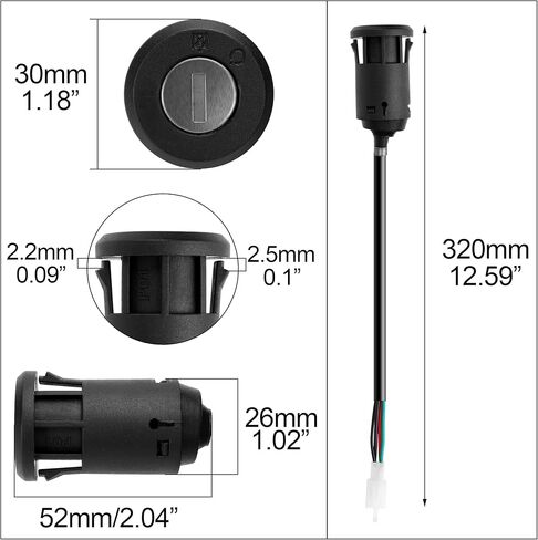 4 دبوس 4 أسلاك دراجة نارية مفتاح الإشعال، الصينية الصنع 50cc 70cc 90cc 110cc 125cc Coolster 125cc ATV أجزاء Kazuma Sunl Roketa رباعية ATV دراجة الجيب الدراجة الترابية in Kuwait