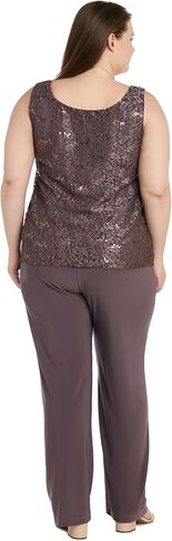R&M Richards womens 3 Pc Plus Size Sequined Pants SetBusiness Suit Pants Set in Kuwait