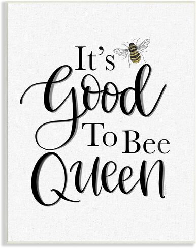 Stupell Industries Good To Bee Queen Bumble Insect Phrase, Design by Lisa Larson in Saudi Arabia