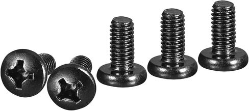 M6x12mm Pan Head Machine Screws, 20Pcs M6 Phillips Drive, Metric Coarse Full Thread, Steel Black Oxide Finish, Screws Bolts Kit in Saudi Arabia