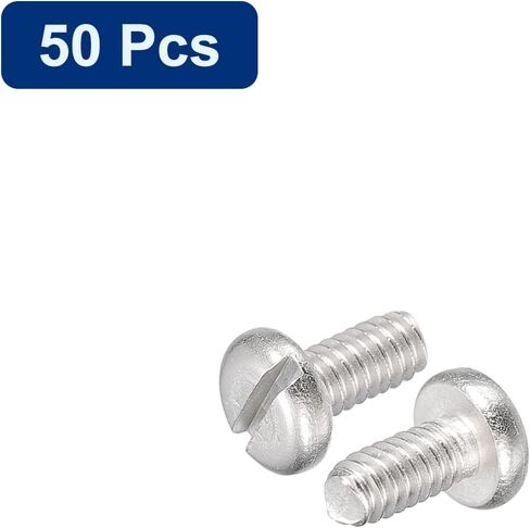 uxcell 304 Stainless Steel Machine Screws, 50pcs M1.6x14mm Slotted Drive Pan Head Screw Bolts in Saudi Arabia