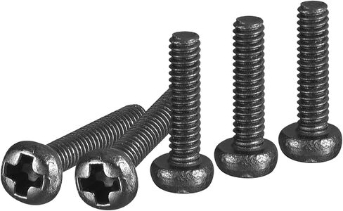 M6x12mm Pan Head Machine Screws, 20Pcs M6 Phillips Drive, Metric Coarse Full Thread, Steel Black Oxide Finish, Screws Bolts Kit in Saudi Arabia