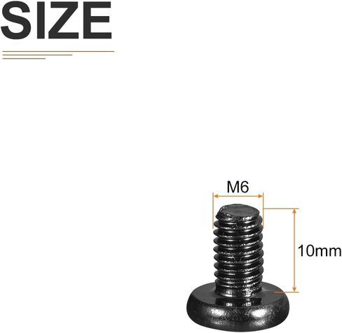 M6x12mm Pan Head Machine Screws, 20Pcs M6 Phillips Drive, Metric Coarse Full Thread, Steel Black Oxide Finish, Screws Bolts Kit in Saudi Arabia