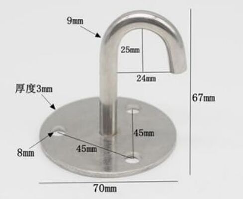 خطافات سقف Greacheieve شديدة التحمل مكونة من قطعتين، خطاف سقف من الفولاذ المقاوم للصدأ، خطاف نباتي، خطاف سلة، شماعة حبل سلكية قياسية من الفولاذ المقاوم للصدأ، 3/8 بوصة in Kuwait